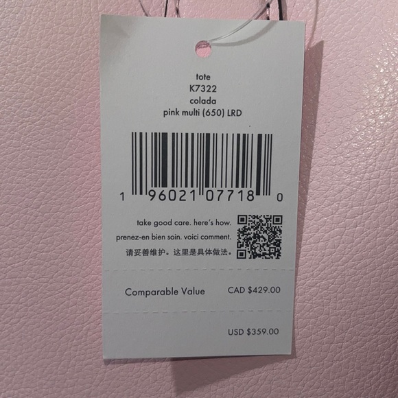♠️🍍 kate spade Pineapple Graphic Reversible Tote Bag, Pink Multi - Picture 15 of 16
